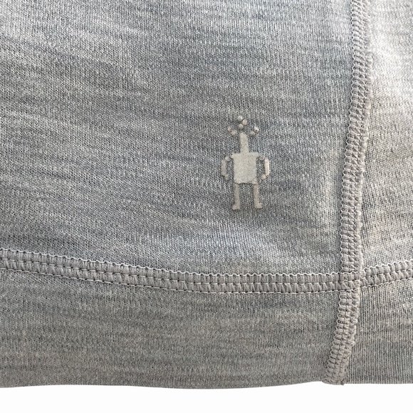 SMARTWOOL Classic All-Season Merino Base Layer 1/4 Zip Gray - Picture 9 of 10